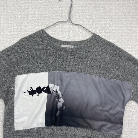 Zara Collection WB Women short sleeve Wool shirt Flower Floral AOP Women Sz S - Picture 2 of 16